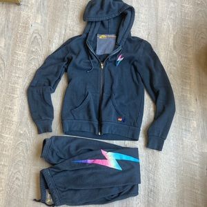 Aviator Nation Bolt Hoodie and Sweatpants set size small